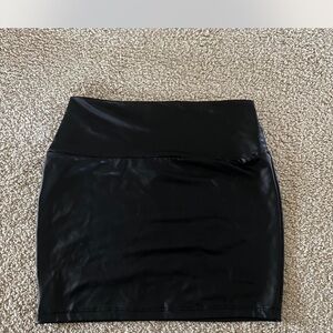 & Other Stories Black Asymmetrical Mini Pencil Skirt